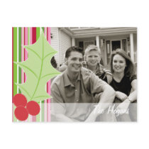 Holly Holiday Photo Postcard by EverAfter Holly Holiday Photo Postcard