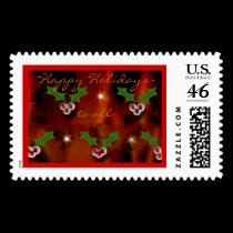 holly holiday postage by wolffreeborn holly holiday postage