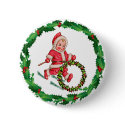 HOLLY HOOP & SANTA SUIT by SHARON SHARPE buttons