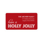 Holly Jolly Address Labels labels