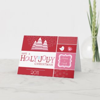 Holly Jolly Christmas Card card