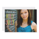 HOLLY JOLLY CHRISTMAS | HOLIDAY GREETING CARD PERSONALIZED INVITATION