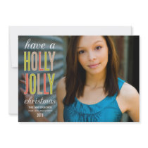 HOLLY JOLLY CHRISTMAS | HOLIDAY GREETING CARD PERSONALIZED INVITATION