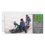 Holly Jolly Christmas Photocards (Gray) Photo Cards