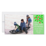 Holly Jolly Christmas Photocards (Mint Green) Photo Cards