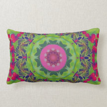 Holly Kaleidoscope Throw Pillows