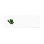 Holly Leaf Return Address Label