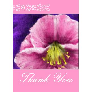 holly lily Thank You card