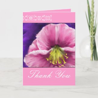 holly lily Thank You card