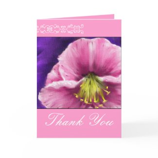 holly lily Thank You card