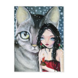 Holly Night - Postcard Holly Night - Postcard