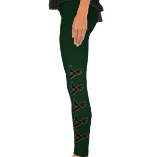 Holly on Green Legging Tights