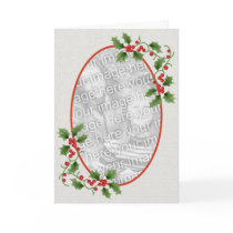 Holly Picture Frame Card by AJsGraphics Holly Picture Frame Card