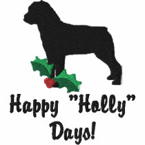 Holly Rottweiler Embroidered Shirt (Long Sleeve) embroidered shirts