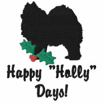 Holly Samoyed Embroidered Shirt (Long Sleeve) embroidered shirts by MenagerieMayhem Holly Samoyed Embroidered Shirt (Long Sleeve) embroidered shirts