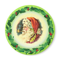 HOLLY & SANTA by SHARON SHARPE magnets