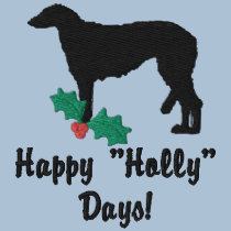 Holly Scottish Deerhound Embroidered Polo Shirt embroidered shirts by MenagerieMayhem Holly Scottish Deerhound Embroidered Polo Shirt embroidered shirts