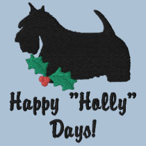 Holly Scottish Terrier Embroidered Zipper Hoodie embroidered shirts by MenagerieMayhem Holly Scottish Terrier Embroidered Zipper Hoodie embroidered shirts