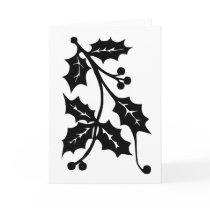 Holly Silhouette - Greeting Card