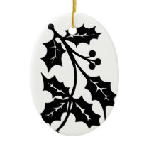 Holly Silhouette Ornament