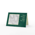 Holly Snow Christmas Template cards