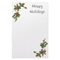 Holly stationery by ChristmasCafe Holly stationery