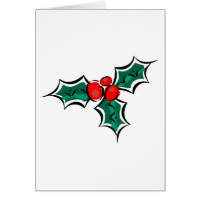 Holly Stationery Note Card