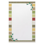Holly & Stripes Customized Stationery