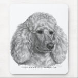 Holly, White Poodle Mouse Pad