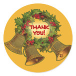 Holly Wreath and Bells Tip Jar Stickers