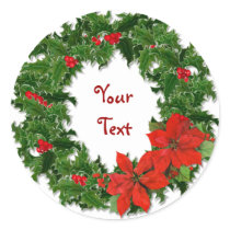 Holly Wreath Customize Sticker