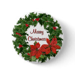 Holly Wreath Traditions buttons