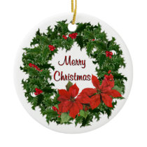 Holly Wreath Traditions Ornaments