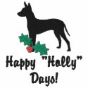 Holly Xoloitzcuintli Embroidered Shirt (Polo) embroidered shirts