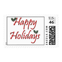 HollyberryHappy Holidays postage