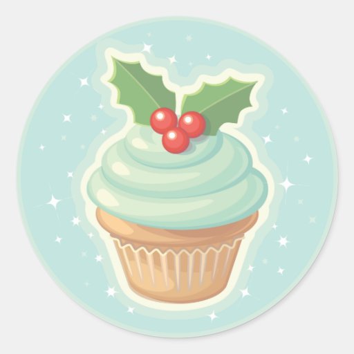 HollyDay Cupcake Stickers