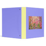 hollyhocks blooming vinyl binder