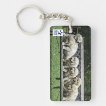 Holly's Half Dozen bench keychain Rectangular Acrylic Key Chains