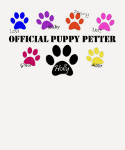 Holly's Half Dozen Official Puppy Petter baseball T-shirt