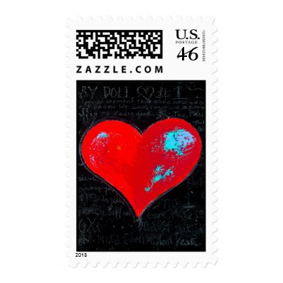 Holly&#39;s heart postage stamps
