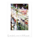 Hollywood - at night. posters