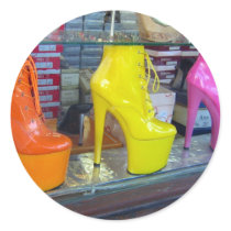 Hollywood Blvd Shoes Round Stickers