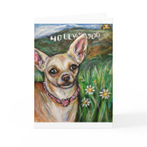 Hollywood Chihuahua love Greeting Cards