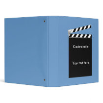 Hollywood Clapper Board Customizable 3 Ring Binder