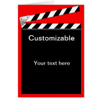 Hollywood Clapper Board Customizable Card