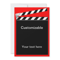 Hollywood Clapper Board Customizable Invites