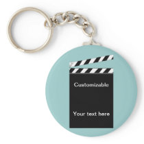 Hollywood Clapper Board Customizable Key Chains