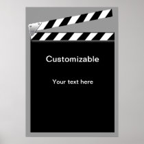 Hollywood Clapper Board Customizable Poster