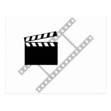 hollywood film clapper post card