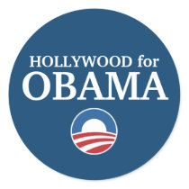 HOLLYWOOD for Obama custom your city personalized stickers